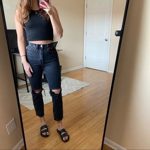 Abercrombie Ultra High Rise Ankle Straight Jeans